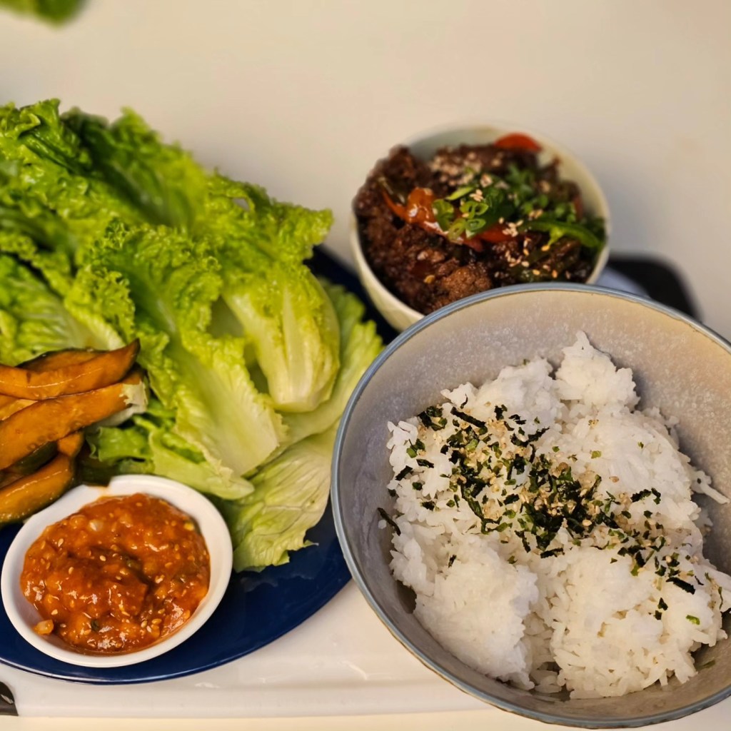 Exploring Culinary Adventures: Bulgogi Beef Lettuce Cups with Furikake Steamed&nbsp;Rice