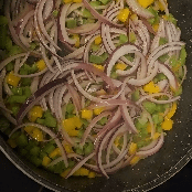 Sautéing Yellow/Green Peppers & Red&nbsp;Onions
